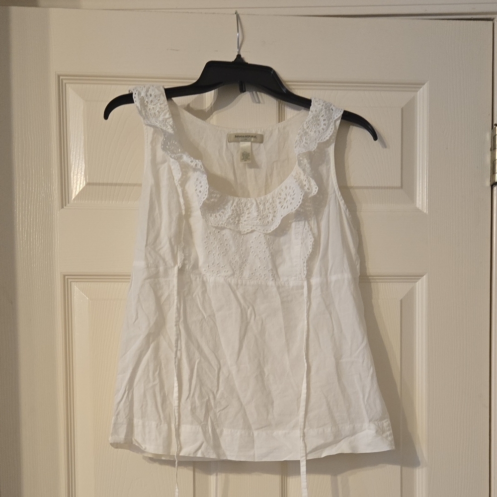 Banana Republic Cream Cotton Top